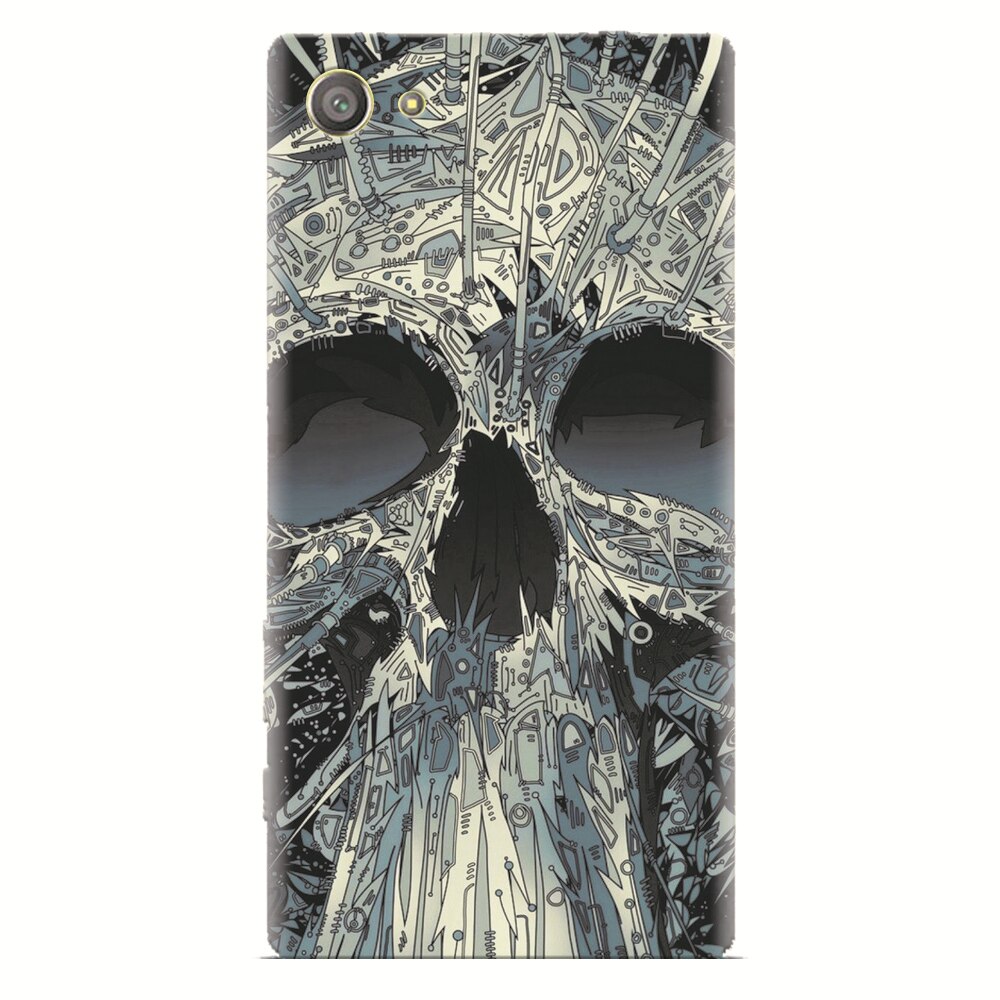 Husa silicon pentru Sony Xperia Z2 Mini, Abstract Skull Artwork Illustration