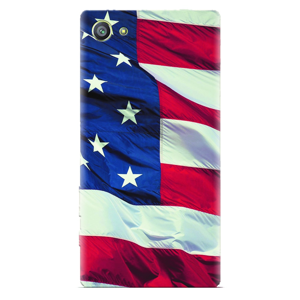 Husa silicon pentru Sony Xperia Z2 Mini, American Flag Illustration