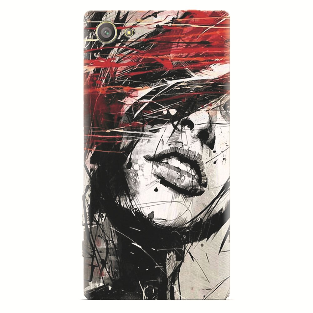 Husa silicon pentru Sony Xperia Z2 Mini, Byroglyphics Woman Drawing