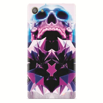 Husa silicon pentru Sony Xperia Z2 Mini, Abstract Framed Skull Husa silicon pentru Sony Xperia Z2 Mini, Abstract Framed Skull