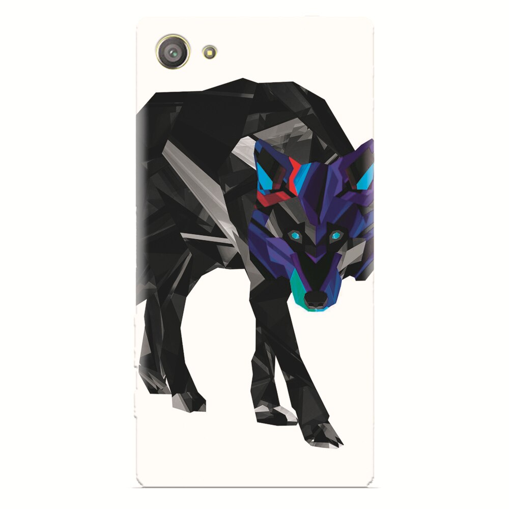 Husa silicon pentru Sony Xperia Z2 Mini, Abstract Wolf