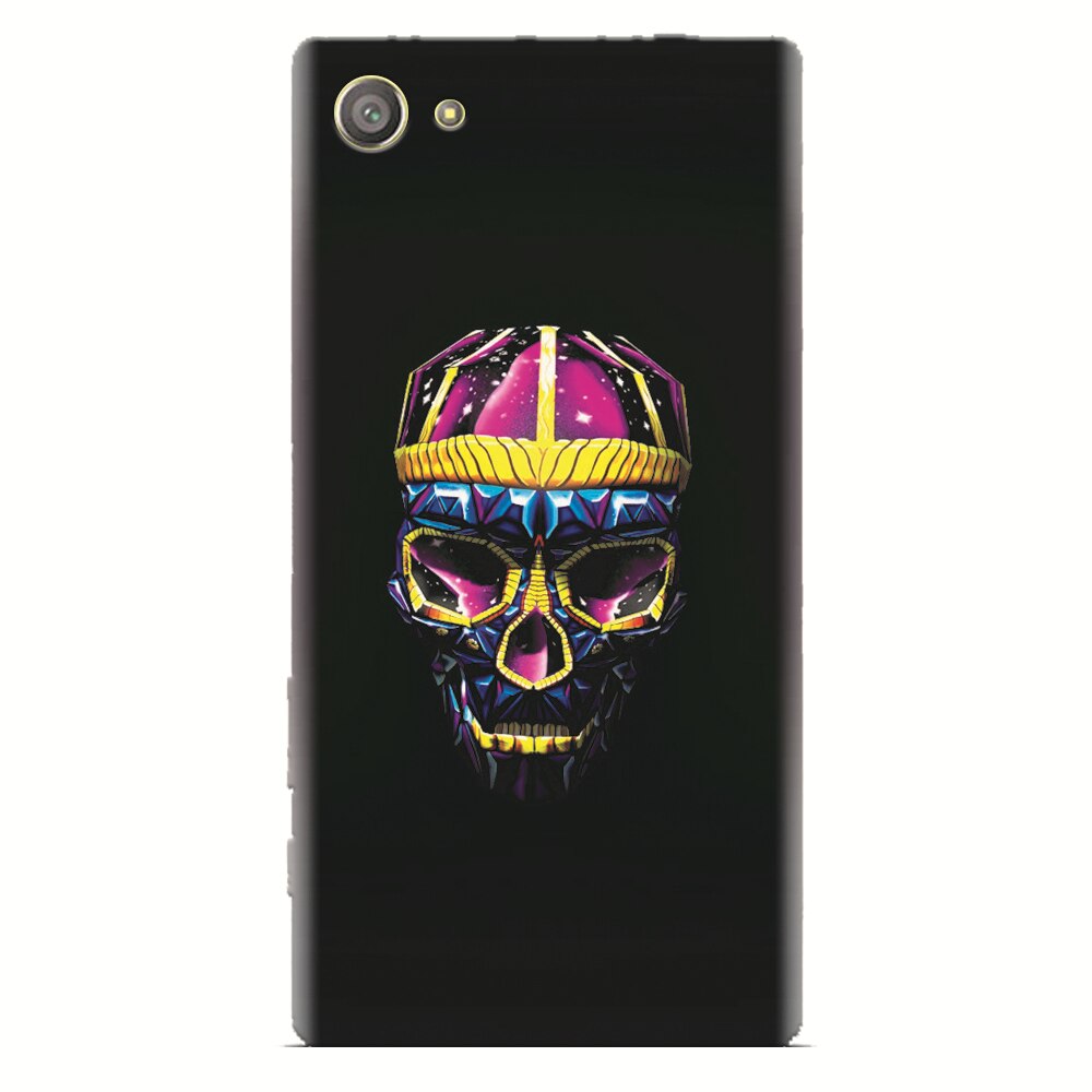 Husa silicon pentru Sony Xperia Z2 Mini, Colorfull Skull