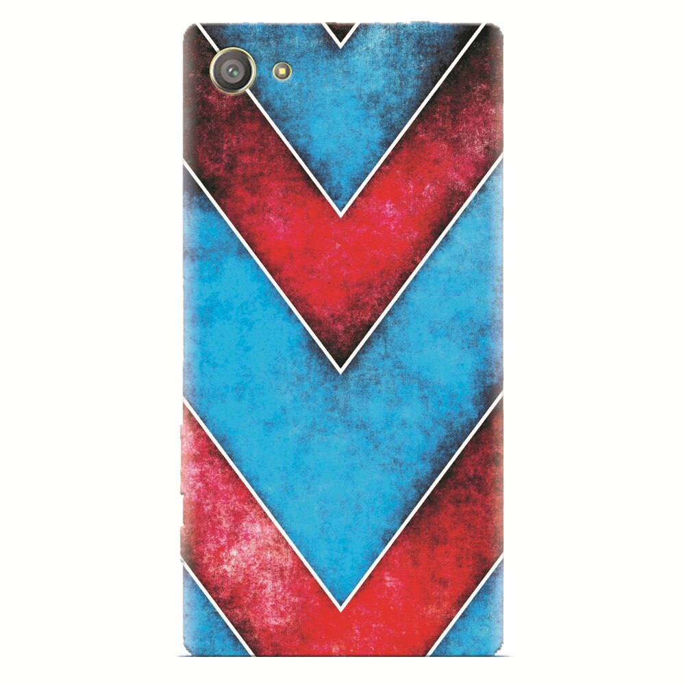 Husa silicon pentru Sony Xperia Z2 Mini, Blue And Red Abstract