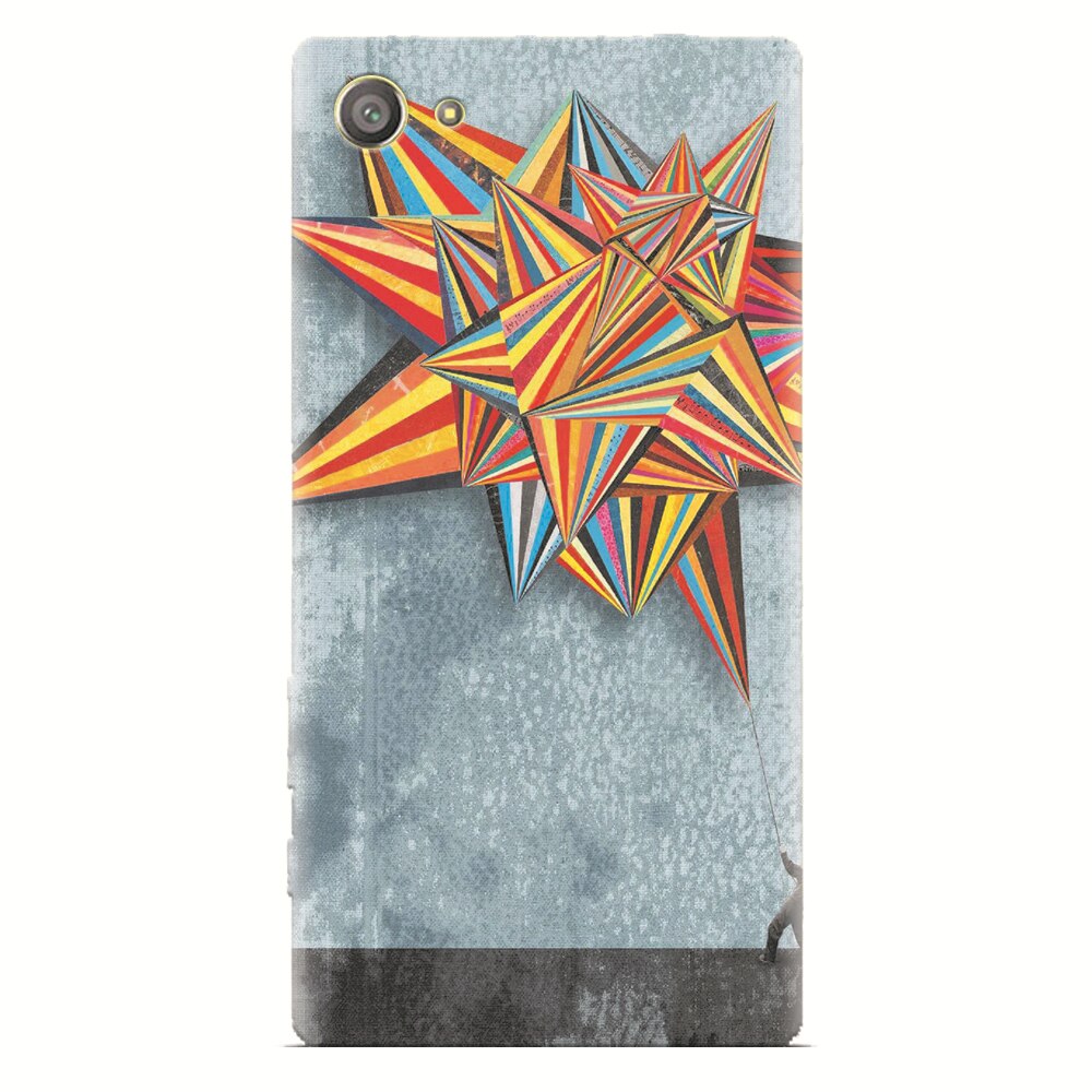 Husa silicon pentru Sony Xperia Z2 Mini, Abstract Colorful Balloon Triangles