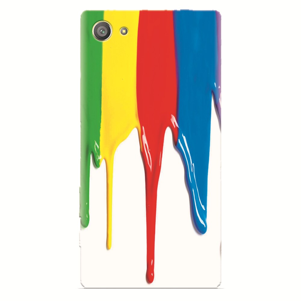 Husa silicon pentru Sony Xperia Z2 Mini, Dripping Colorful Paint
