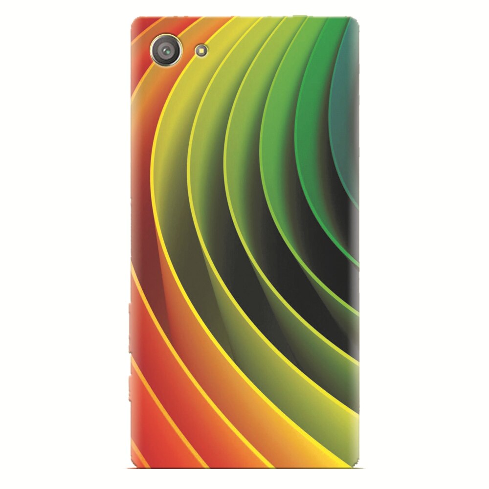 Husa silicon pentru Sony Xperia Z2 Mini, 3D Multicolor Abstract Lines