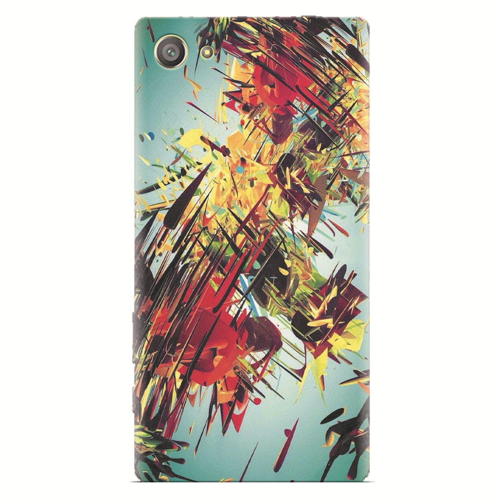Husa silicon pentru Sony Xperia Z2 Mini, Complex Abstract Colorful 3D Drawing