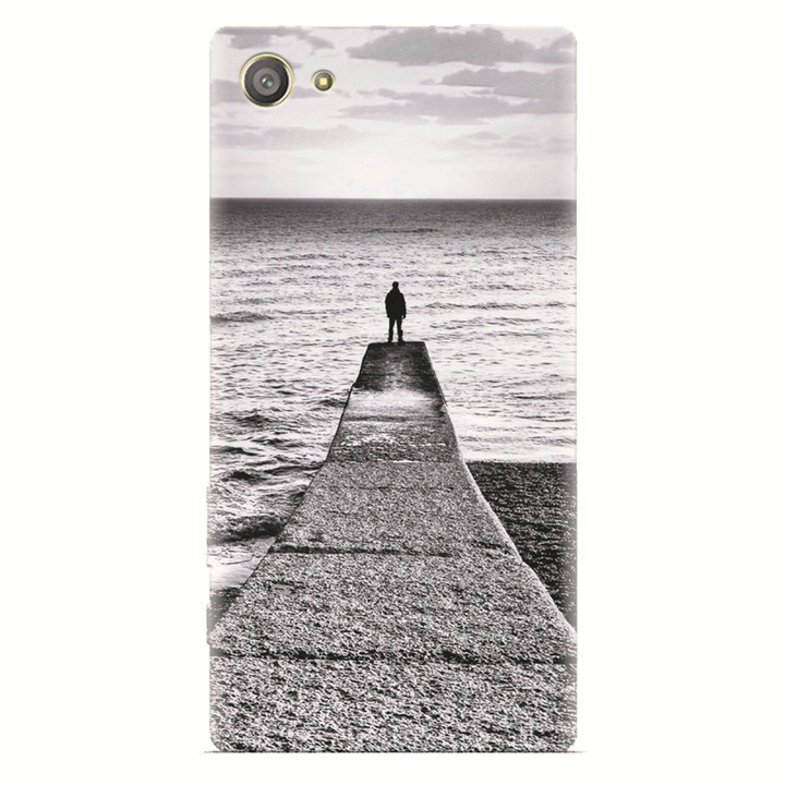 Силиконов кейс за Sony Xperia Z2 Mini, Abstract Dock Man Grey