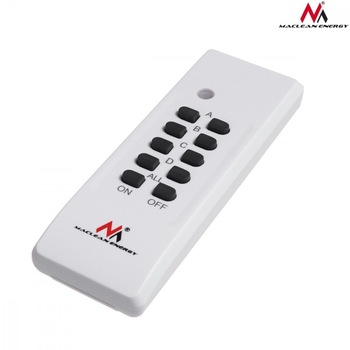 Adaptor priza cu telecomanda pentru control la distanta Maclean Mce151 Wew + Baterie pentru telecomanda, Alb Adaptor priza cu telecomanda pentru control la distanta Maclean Mce151 Wew + Baterie pentru telecomanda, Alb