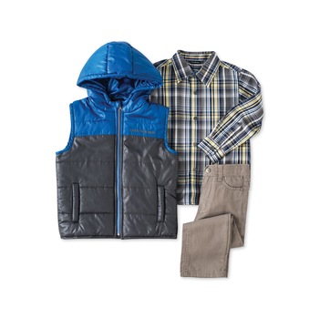 Set 3 piese Vesta + Pantalon Jeans Gri + Camasa, Calvin Klein Jeans Set 3 piese Vesta + Pantalon Jeans Gri + Camasa, Calvin Klein Jeans