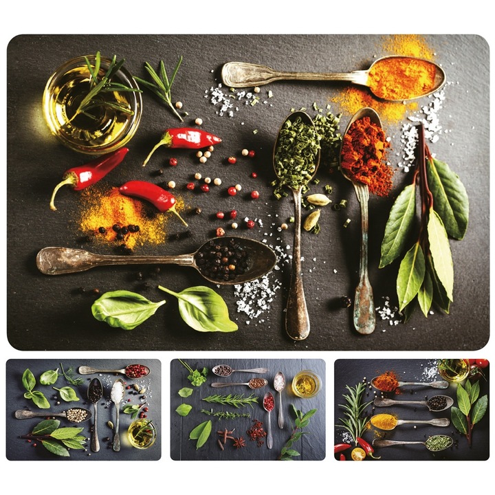 Excellent 4 db Food Deco műanyag tányéralátét készlet, 43,5x28,5 cm