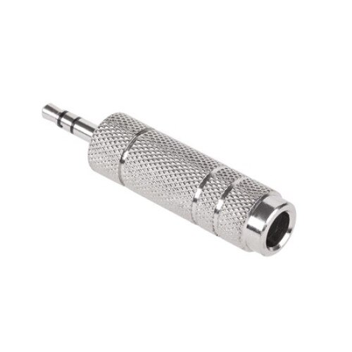 Adaptor jack 3.5mm tata - jack 6.3mm mama, silver