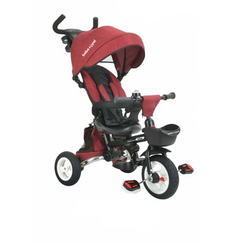 Tricicleta pliabila cu scaun reversibil Bebe Royal Milano Trike 510 TC, Rosu Tricicleta pliabila cu scaun reversibil Bebe Royal Milano Trike 510 TC, Rosu