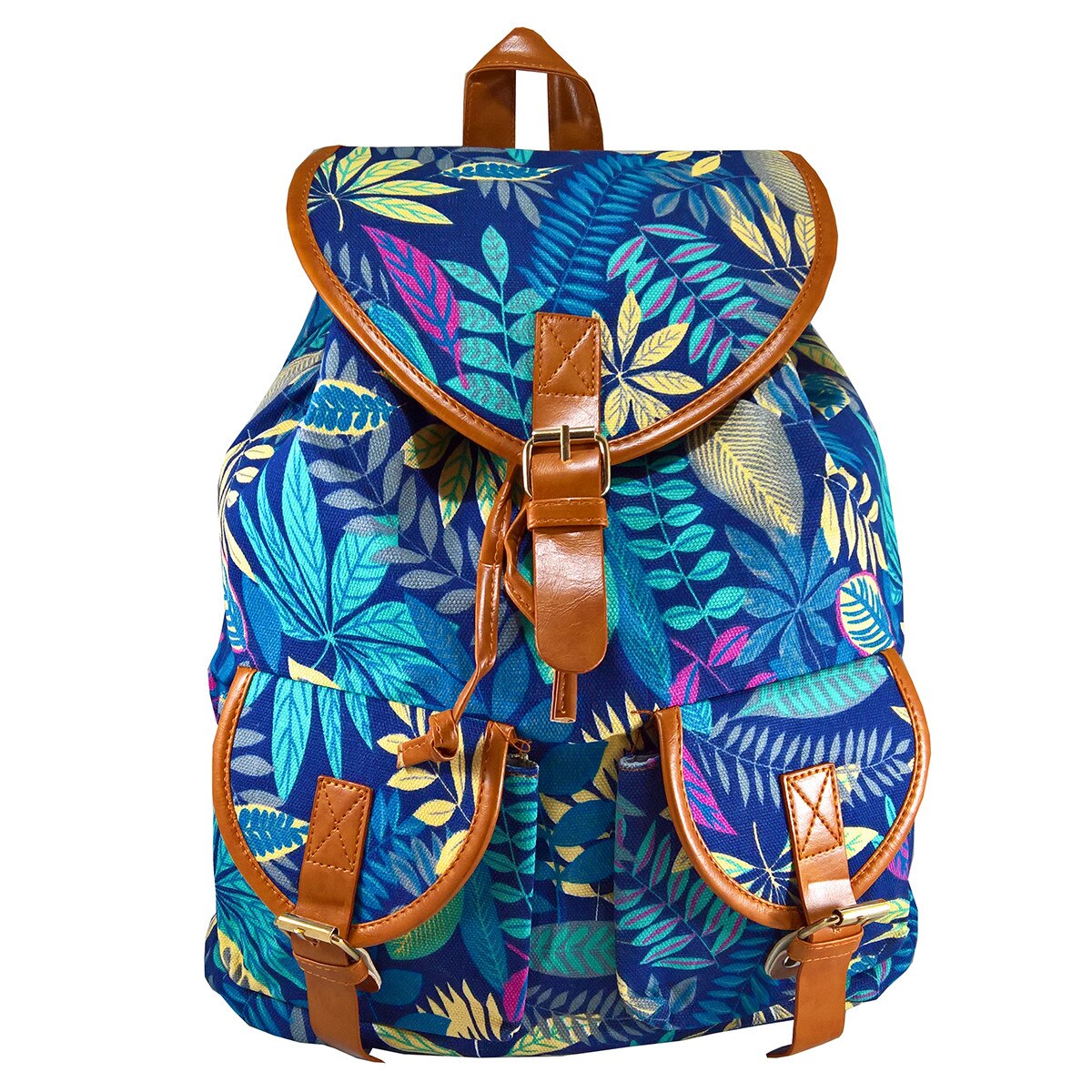 Rucsac dama LaRue Tropical, fond albastru