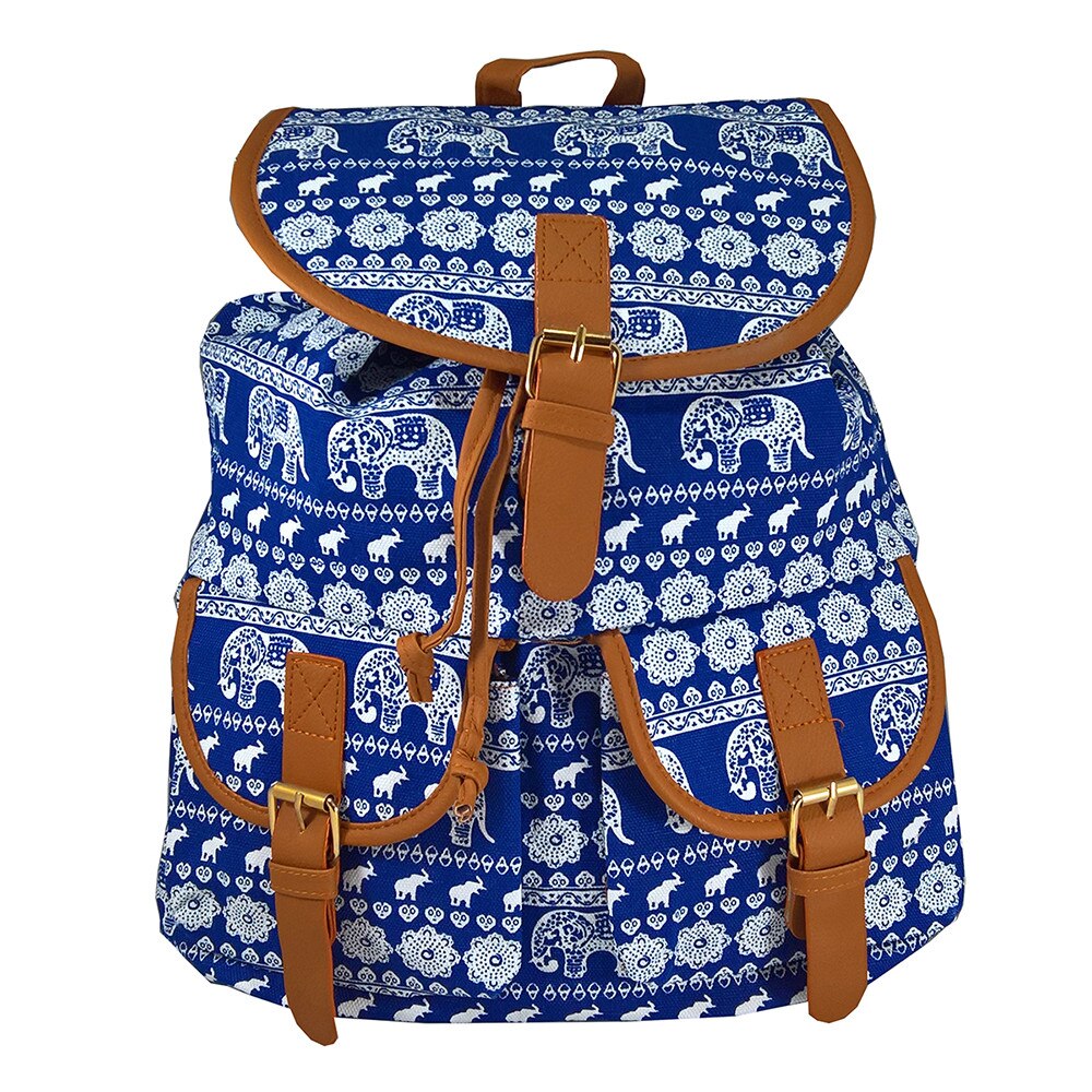 Rucsac dama LaRue, Olifant, fond albastru