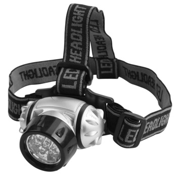 Lampa pentru cap cu 7 LED-uri albe, 50 lumeni, 10 m Lampa pentru cap cu 7 LED-uri albe, 50 lumeni, 10 m