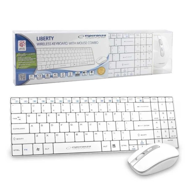 Kit tastatura si mouse wireless liberty esper
