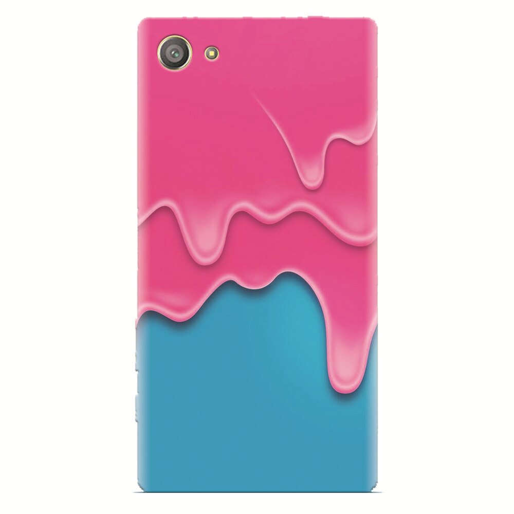 Husa silicon pentru Sony Xperia Z2 Mini, Pink Liquid Dripping