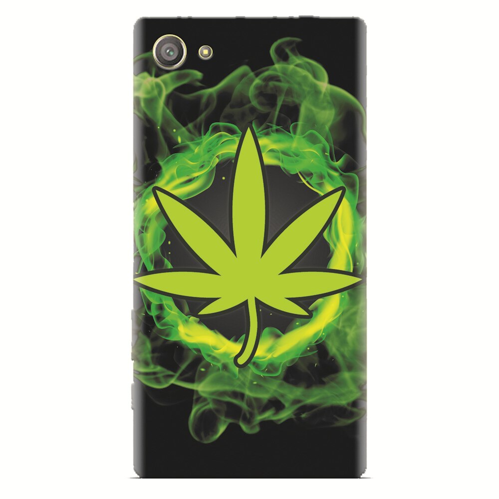 Husa silicon pentru Sony Xperia Z2 Mini, GreenFlames