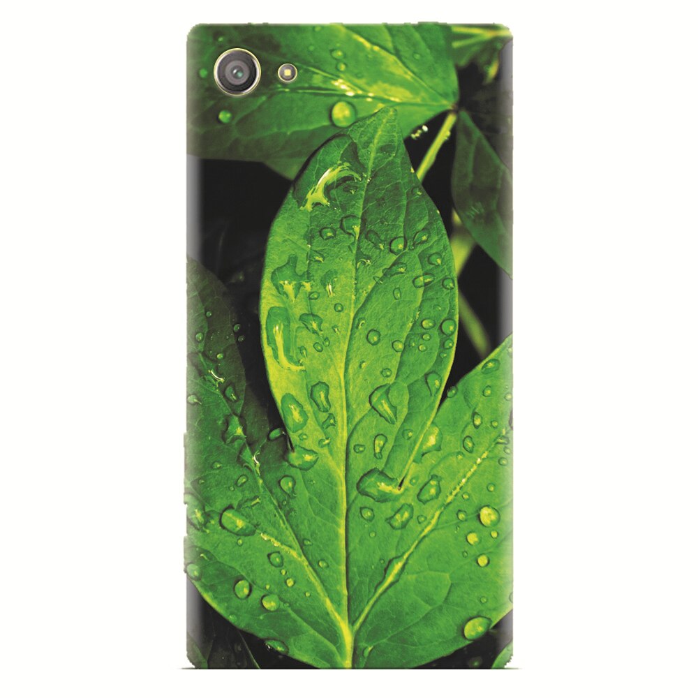 Husa silicon pentru Sony Xperia Z2 Mini, Leaves And Dew