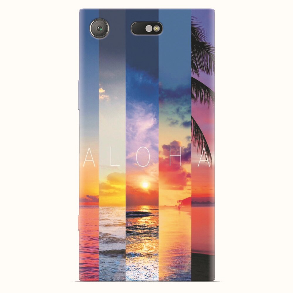 Husa silicon pentru Sony Xperia XZ1 Compact, Aloha Summer Stripes