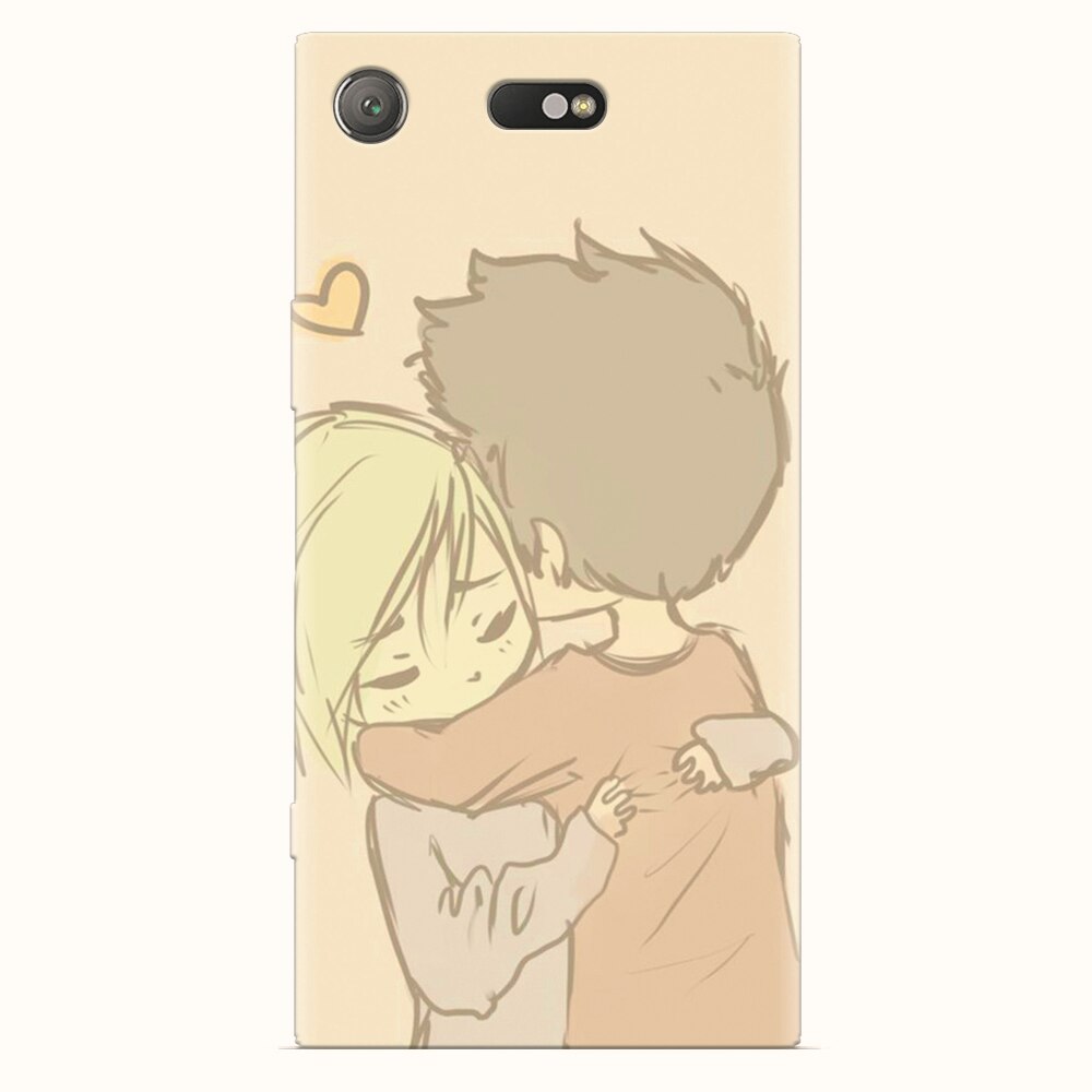 Husa silicon pentru Sony Xperia XZ1 Compact, Couple Hug