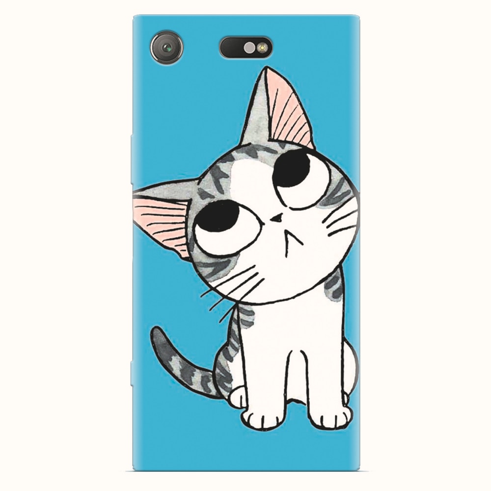 Husa silicon pentru Sony Xperia XZ1 Compact, Cat Lovely Cartoon