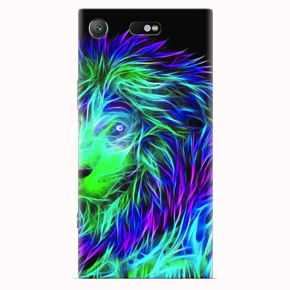 Husa silicon pentru Sony Xperia XZ1 Compact, Abstract Lion 002