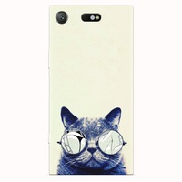 husa silicon pentru sony xperia xz1 compact cool cat glasses imagen 59_0_
0