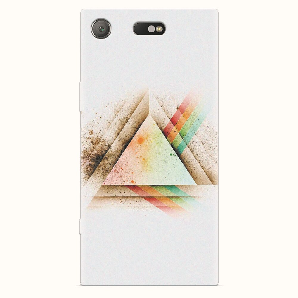 Husa silicon pentru Sony Xperia XZ1 Compact, Abstract Grunge Light Triangle