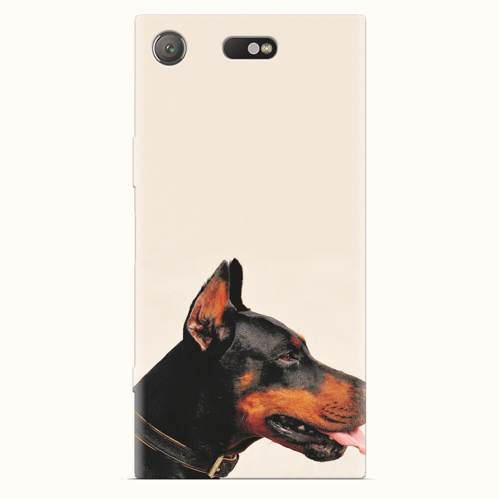 Husa silicon pentru Sony Xperia XZ1 Compact, Doberman