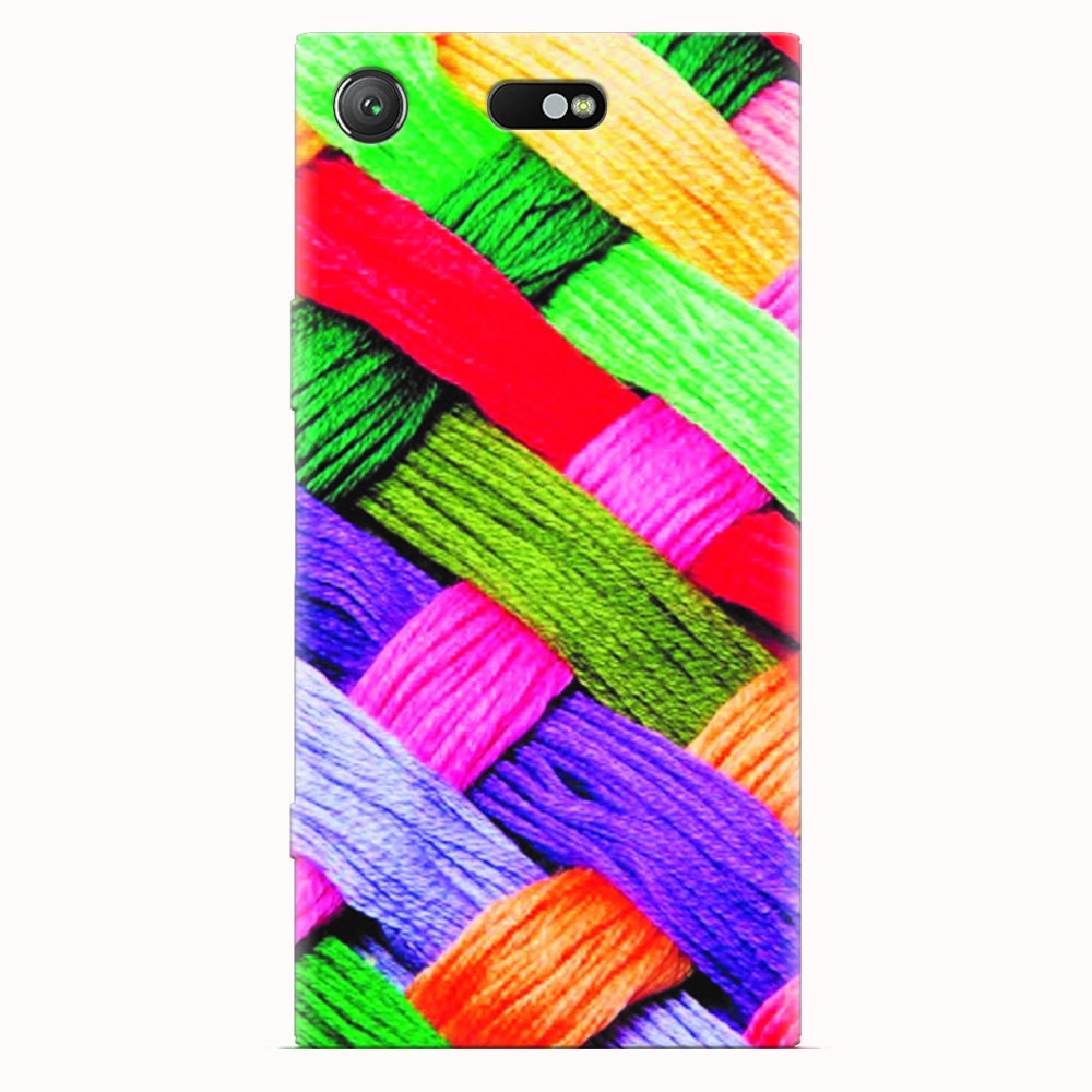 Husa silicon pentru Sony Xperia XZ1 Compact, Colorful Woolen Art