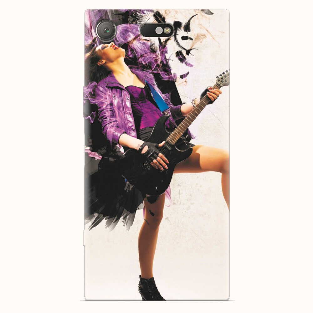 Husa silicon pentru Sony Xperia XZ1 Compact, Rock Music Girl