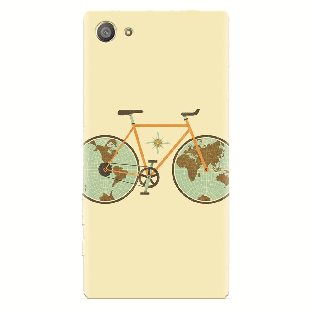 Husa silicon pentru Sony Xperia Z2 Mini, Retro Bicycle Illustration
