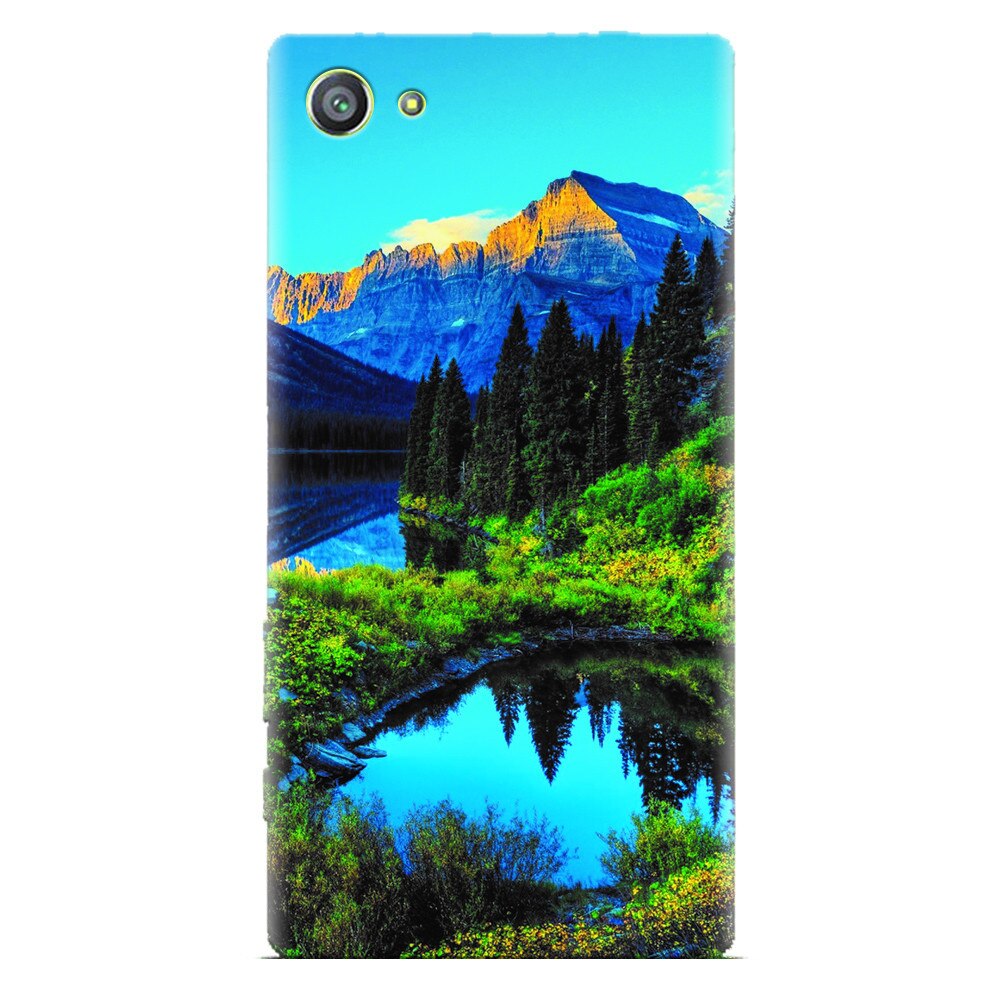 Husa silicon pentru Sony Xperia Z2 Mini, HDR Mountains Lake