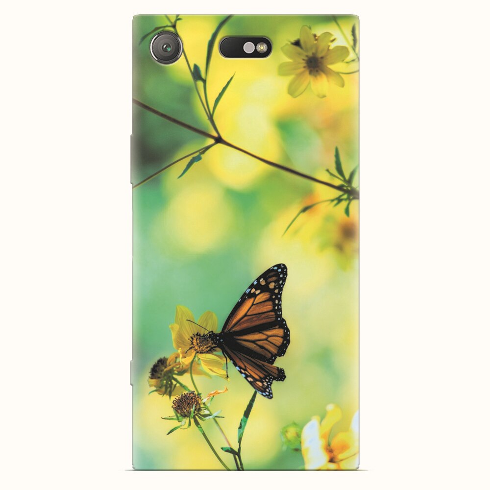 Husa silicon pentru Sony Xperia XZ1 Compact, Butterfly