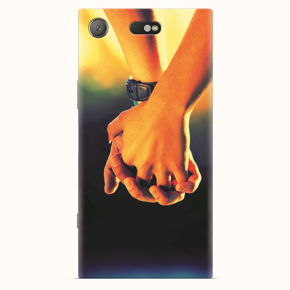 Husa silicon pentru Sony Xperia XZ1 Compact, Couple Holding Hands