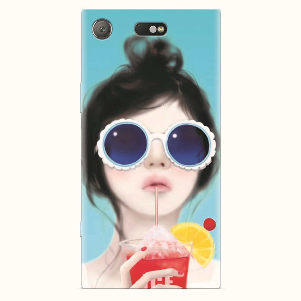 Husa silicon pentru Sony Xperia XZ1 Compact, Cute Girly 001