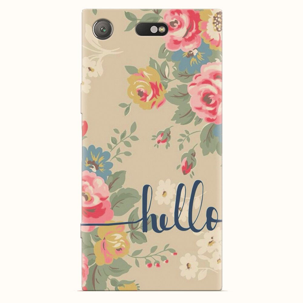 Husa silicon pentru Sony Xperia XZ1 Compact, Cute Flower Phone