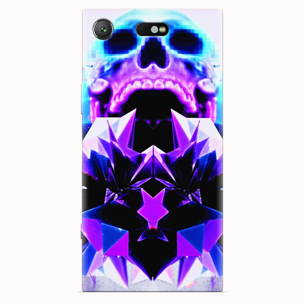 Husa silicon pentru Sony Xperia XZ1 Compact, Abstract Framed Skull