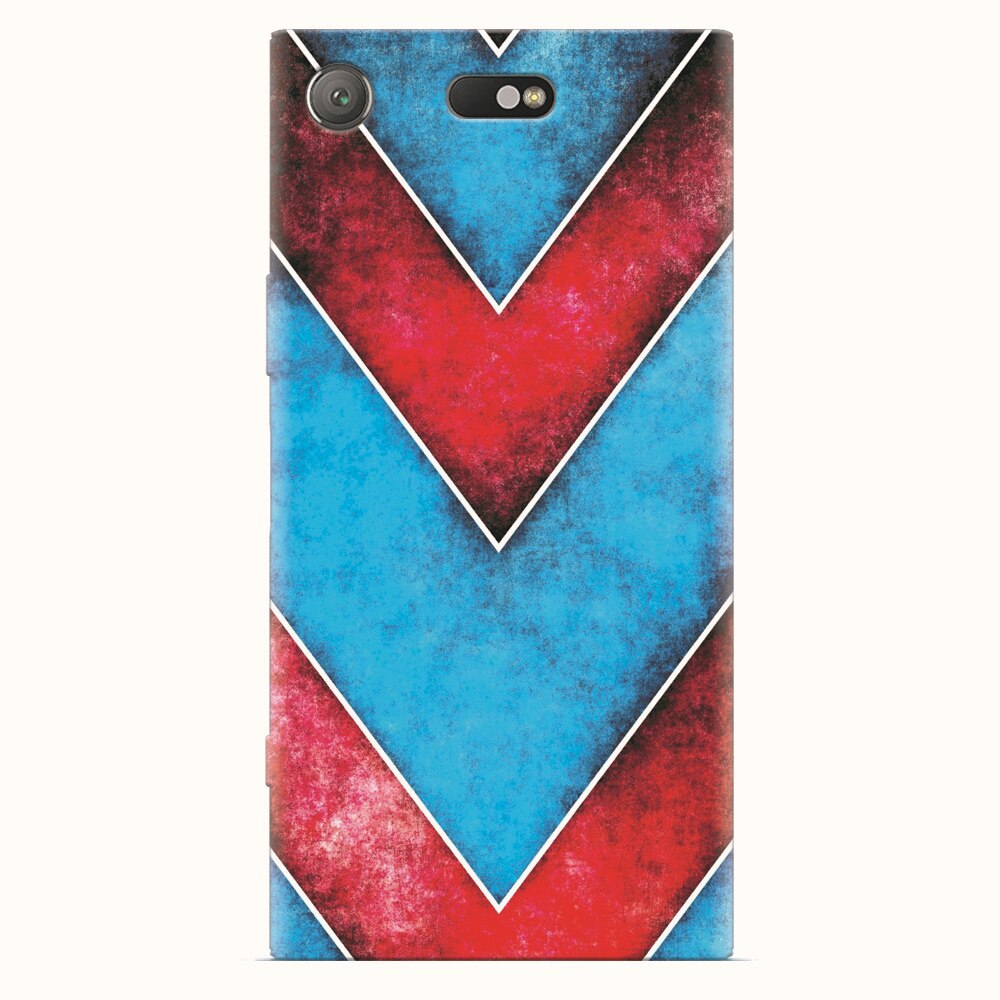 Husa silicon pentru Sony Xperia XZ1 Compact, Blue And Red Abstract