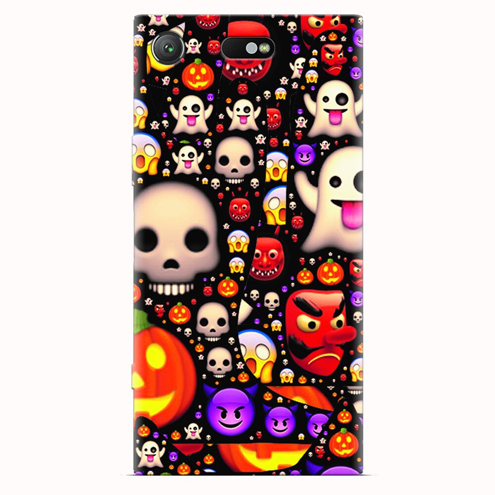 Husa silicon pentru Sony Xperia XZ1 Compact, Emoji Mess