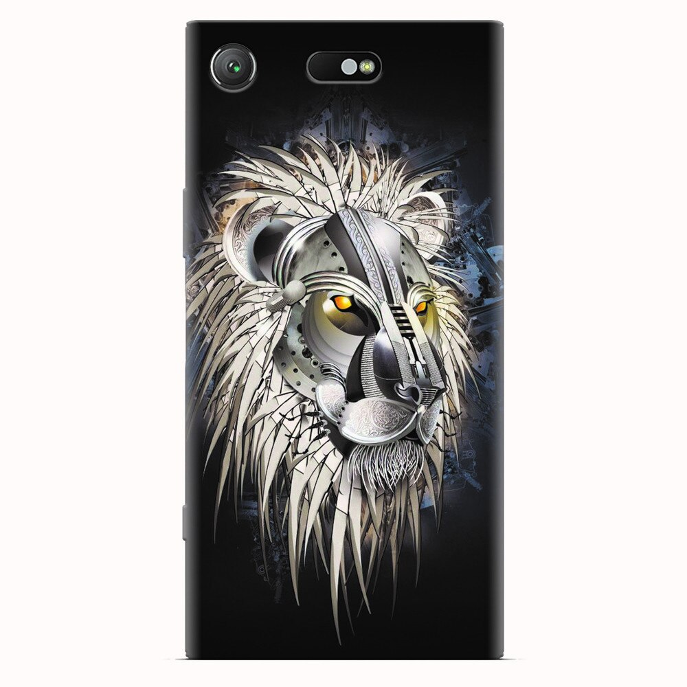 Husa silicon pentru Sony Xperia XZ1 Compact, Abstract Lion 001