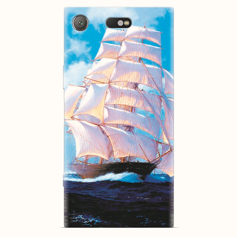 Husa silicon pentru Sony Xperia XZ1 Compact, Attractive Art Of Ships