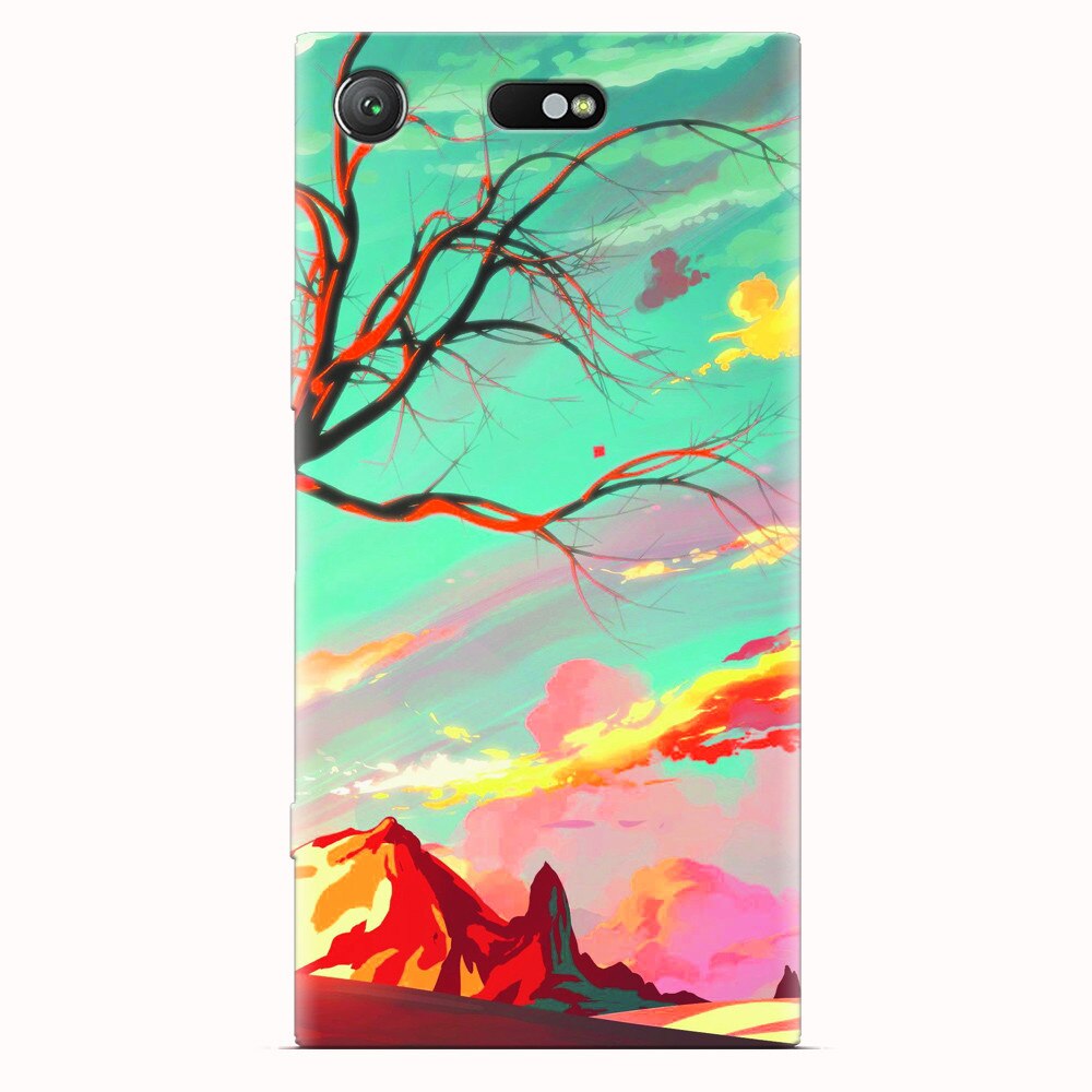 Husa silicon pentru Sony Xperia XZ1 Compact, Artistic Landscape