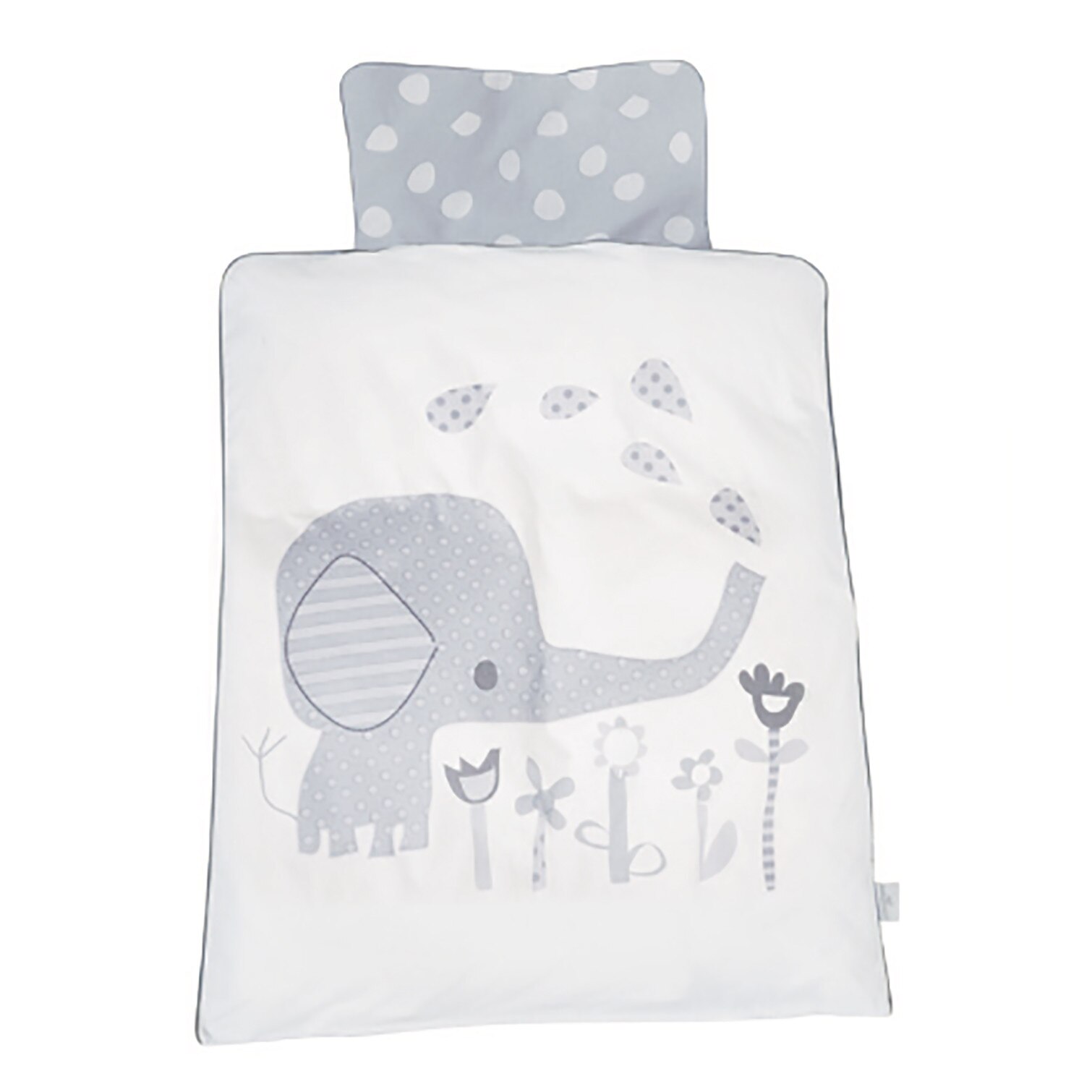 Set lenjerie de pat Baby Dan Elefantastic Gri 100 x 140 cm