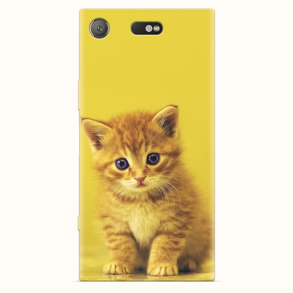 Husa silicon pentru Sony Xperia XZ1 Compact, Baby Kitten
