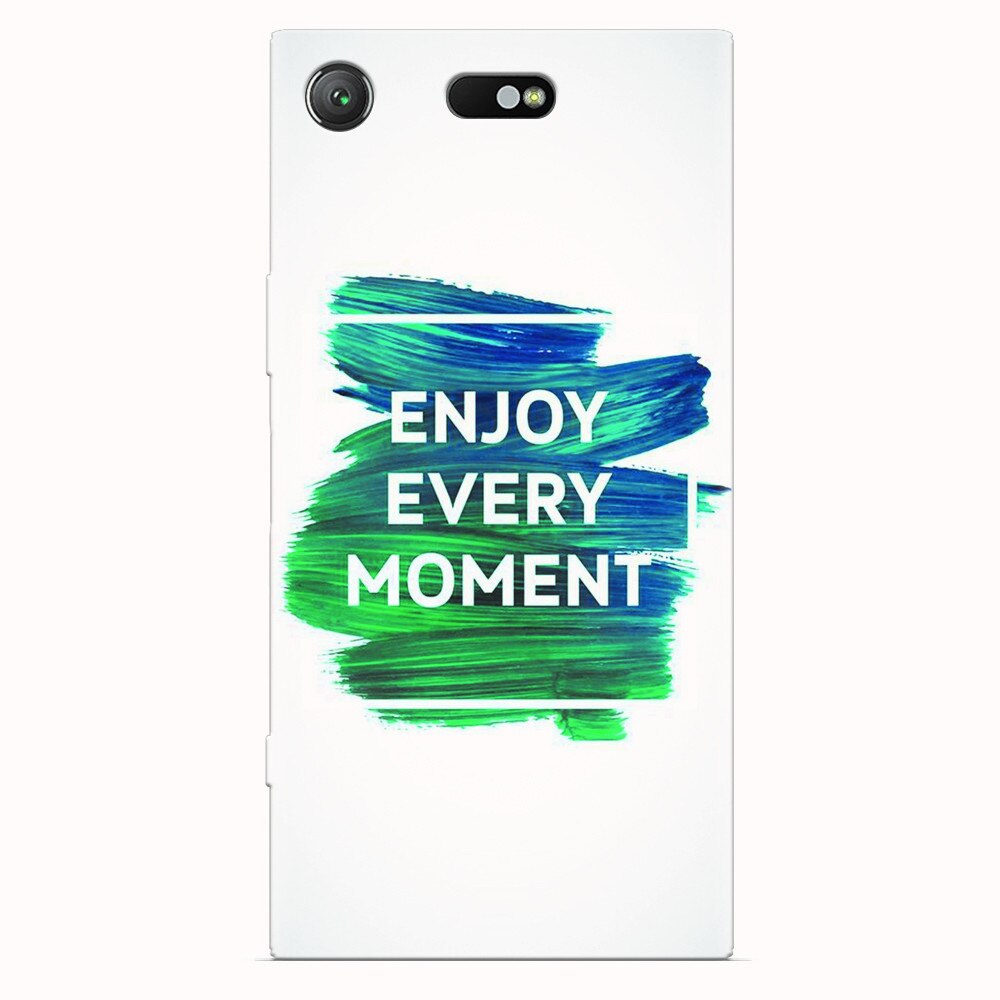 Husa silicon pentru Sony Xperia XZ1 Compact, Enjoy Every Moment Motivational