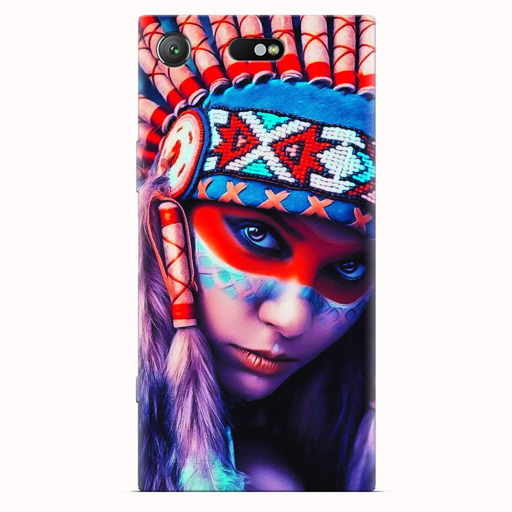 Husa silicon pentru Sony Xperia XZ1 Compact, Attractive Girl Model