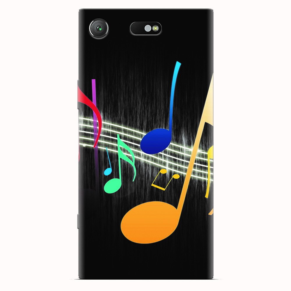 Husa silicon pentru Sony Xperia XZ1 Compact, Colorful Music